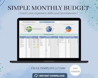 Monthly Budget Template Etsy Monthly Budget Template Etsy