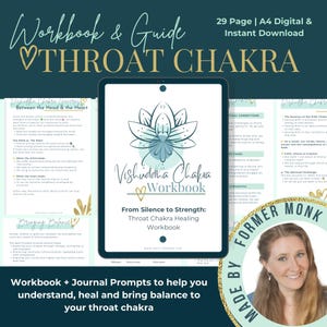 Throat Chakra Healing Workbook & Journal: Spiritual Wellness (Digital Download)