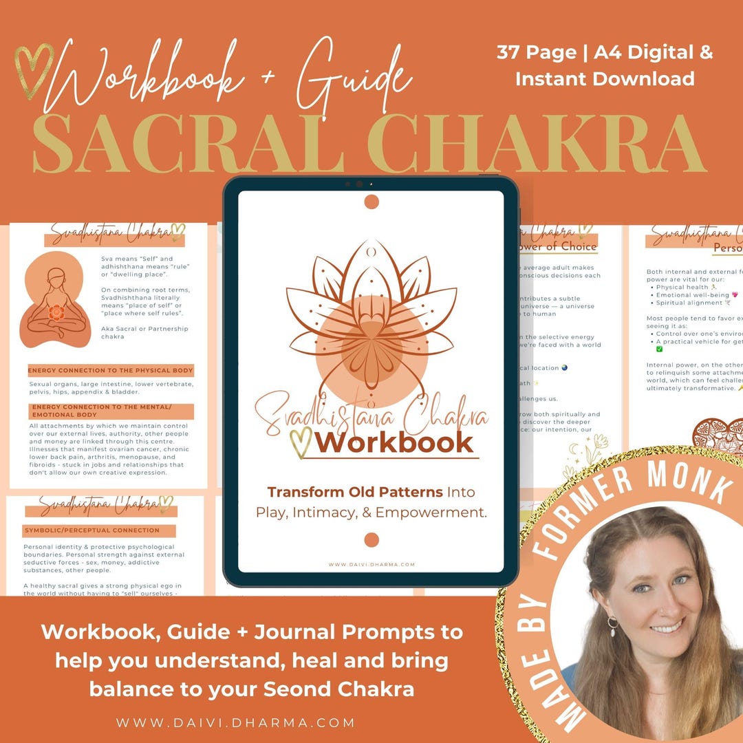 Sacral Chakra Workbook & Guide: Spiritual Healing Journey (digital ...