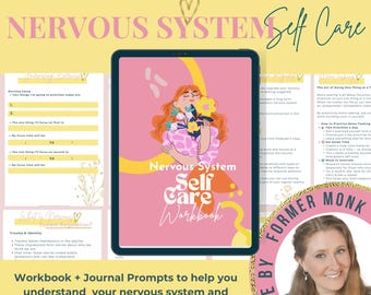 Nervous System Regulation Workbook: Self-Care Journal & Trauma Healing (Digital Download)