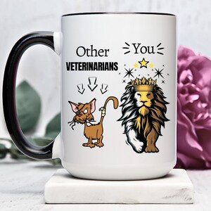 Veterinarian Mug for Vet School Grad, Funny Animal Doctor Gift, Vet Clinic Office Assistant Cup, Veterinary Science Degree, Farm Stock