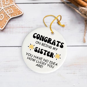 Sister Ornament, Ornament for Sister, Sister Car Charm, Car Charm for Sister, Gift for Sister, Sister Car Ornament, Sister Gift from Brother