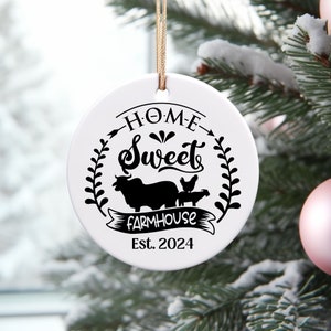 New Home Owner Gift, Housewarming Gift, Home Sweet Farmhouse Ornament, Farmhouse Theme, Farm Life, FHA Ornament, Farm Wife Gift