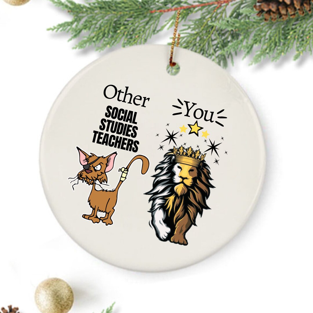 Social Studies Teacher, Social Studies Teacher Ornament, Teacher
