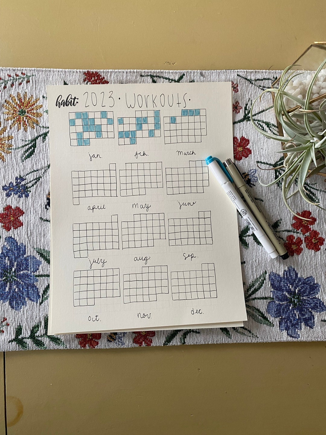 Bundle of All 3 Habit Trackers (1 Month 9 Habits, 1 Month 12 Habits, 1 ...