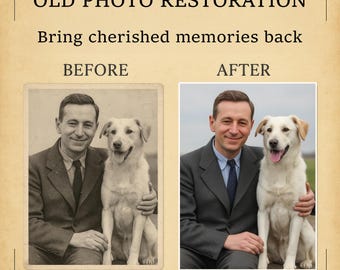Pet Photo Restoration on Canvas: Enhance & Colorize Old Photos