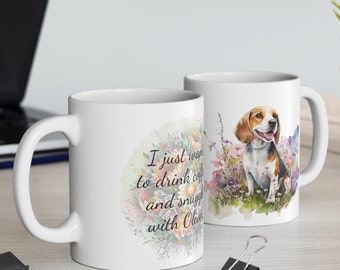 Spring Flowers Beagle Mug: Custom Dog Lover Gift