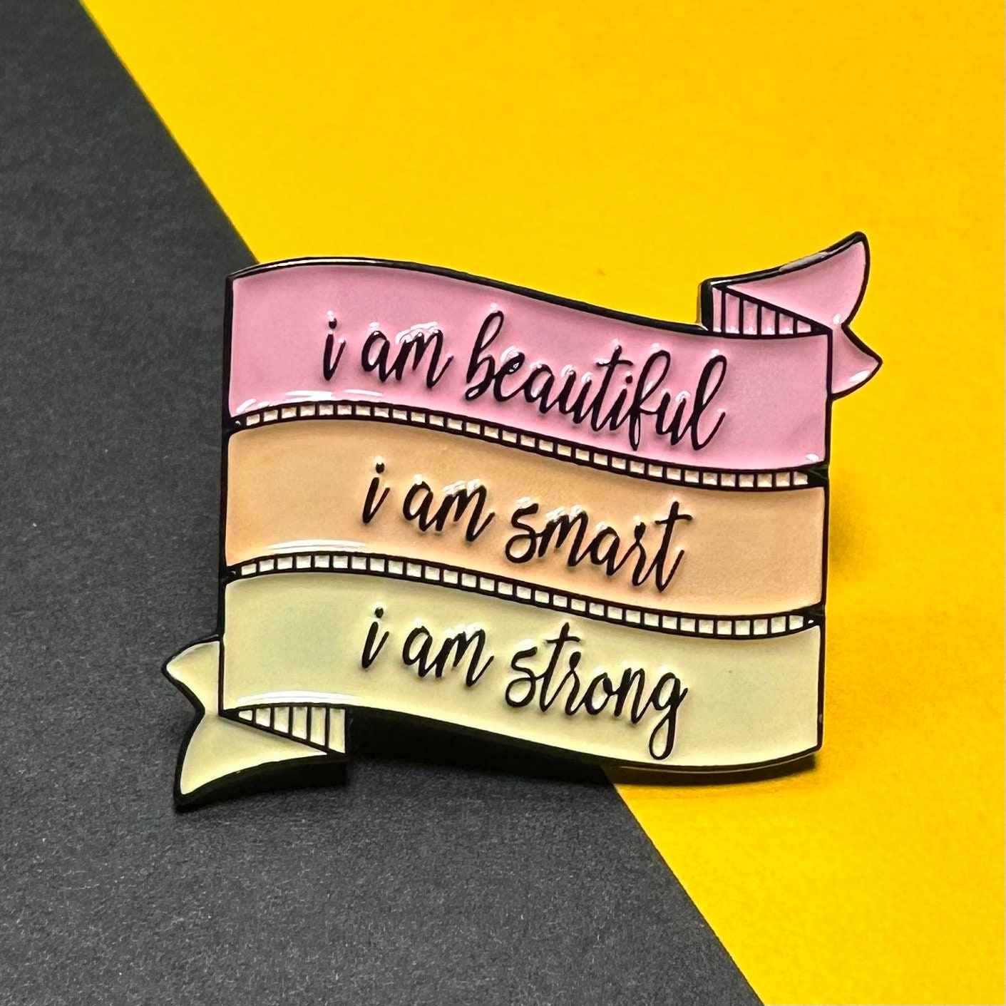 I am - affirmation pin, enamel pin, motivational pin, cute pin, pins for jeans, pins for jackets, self love