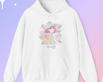 Women's Cute Frog Hoodie - Cottagecore Kawaii Sweatshirt, Trendy Aesthetic Top (Pink, Sizes S-XXXL) - View #5