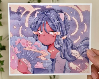 Ursa Major Art Print: Anime Constellation Postcard