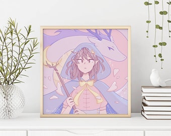 Dragon poster | kawaii art print aesthetic