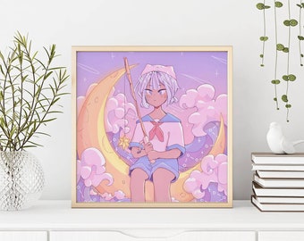 Sailor Seal Art Print | Kawaii Pastel Illustration