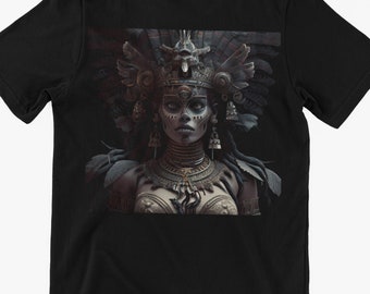 Mictecacihuatl Shirt, Mexican t-shirt, Aztec Art, Mexican Shirt, Aztec Tee Shirt, Miktekasiwatl Shirt, Mictecacihuatl Tee, Unisex Tee Shirt