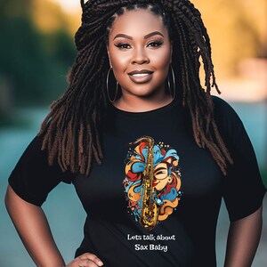 Girl Sax Player T Shirt, Girl Saxophone T Shirt Gift, Saxophone T-shirt, female Sax Tee, Girl Sax Lover Gift, Cool Sax T Shirt For women