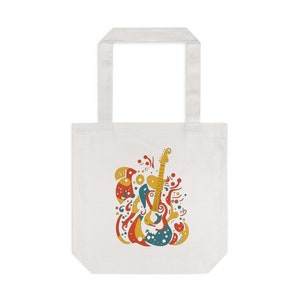 Tote Bag for Guitar Player, Guitar Player Tote Bag, Gift for Guitarist, Tote bag for musician, Gift for Guitar Teacher, Live to Play Tote