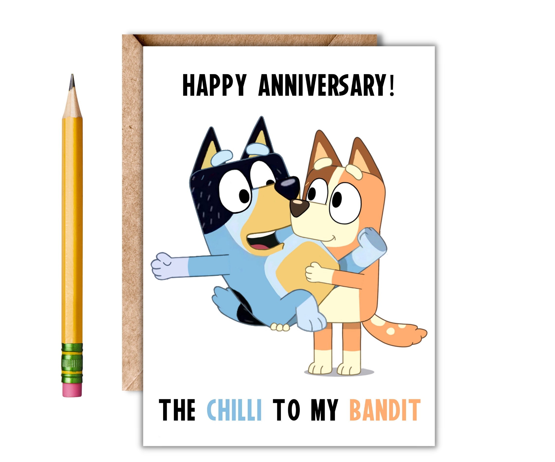 The Chilli to My Bandit Bluey Bandit and Chilli Anniversary Etsy UK