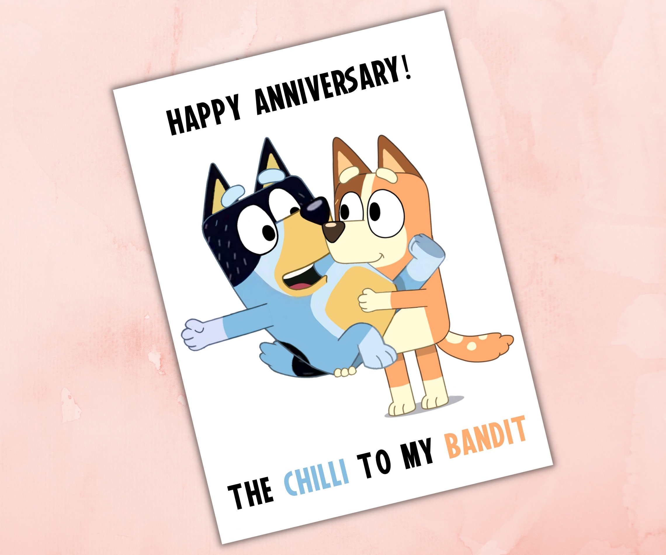 The Chilli to My Bandit Bluey Bandit and Chilli Anniversary Etsy UK