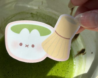Matcha latte spring dango Miff Bunny Sticker |  Waterproof Matte Vinyl