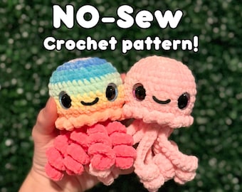 No sew crochet pattern: Joy the Jellyfish (English)