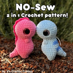 Padrão de crochê sem costura: Deni the Dino (Inglês)