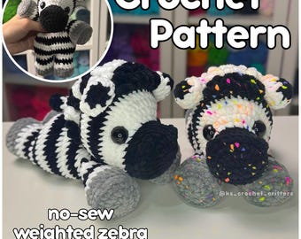 No-Sew Häkelanleitung: Zoey das Zebra (Englisch)