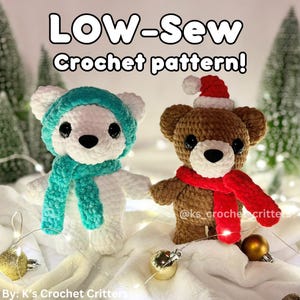 LOW-SEW Crochet Pattern: Benny the Bear (English)