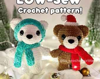 LOW-SEW Crochet Pattern: Benny the Bear (English)