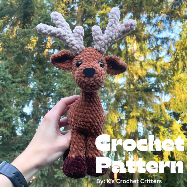 LOW-SEW crochet pattern: Ronnie the Reindeer