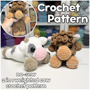 No-sew crochet pattern: Cupcake the Cow (English)