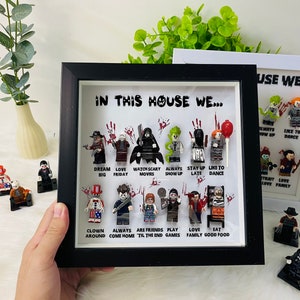 In This House We… Horror Gift Frame , Funny Halloween 3D Frame, Halloween Gift Frame, Black Frame