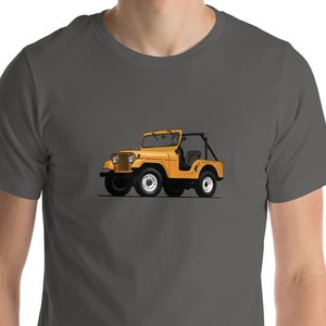 Yellow CJ-5 Graphic T-Shirt | Automotive Enthusiast Apparel | Gift for Him