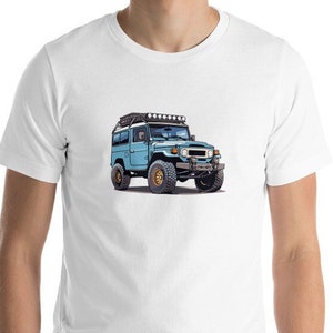 ライトブルー ランドクルーザー FJ40 Tシャツ – 伝説のオフロードアドベンチャースタイル