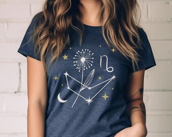 Capricorn Constellation Flower Shirt, Zodiac Flower T-shirt, Horoscope Astrology Boho Top, Cute Trendy Flower Shirt, Summer Tee, Flowers