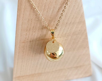 Pregnancy bola gold glitter charm