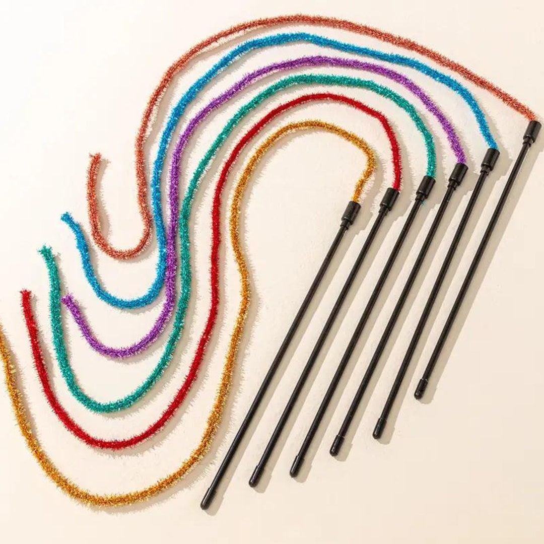 1pc Cat Toy Ribbon Funny Cat Stick Toys for Cats Cat Teaser Etsy