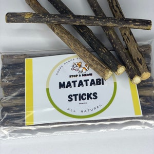 Natural Matatabi Silvervine Sticks: Catnip Alternative