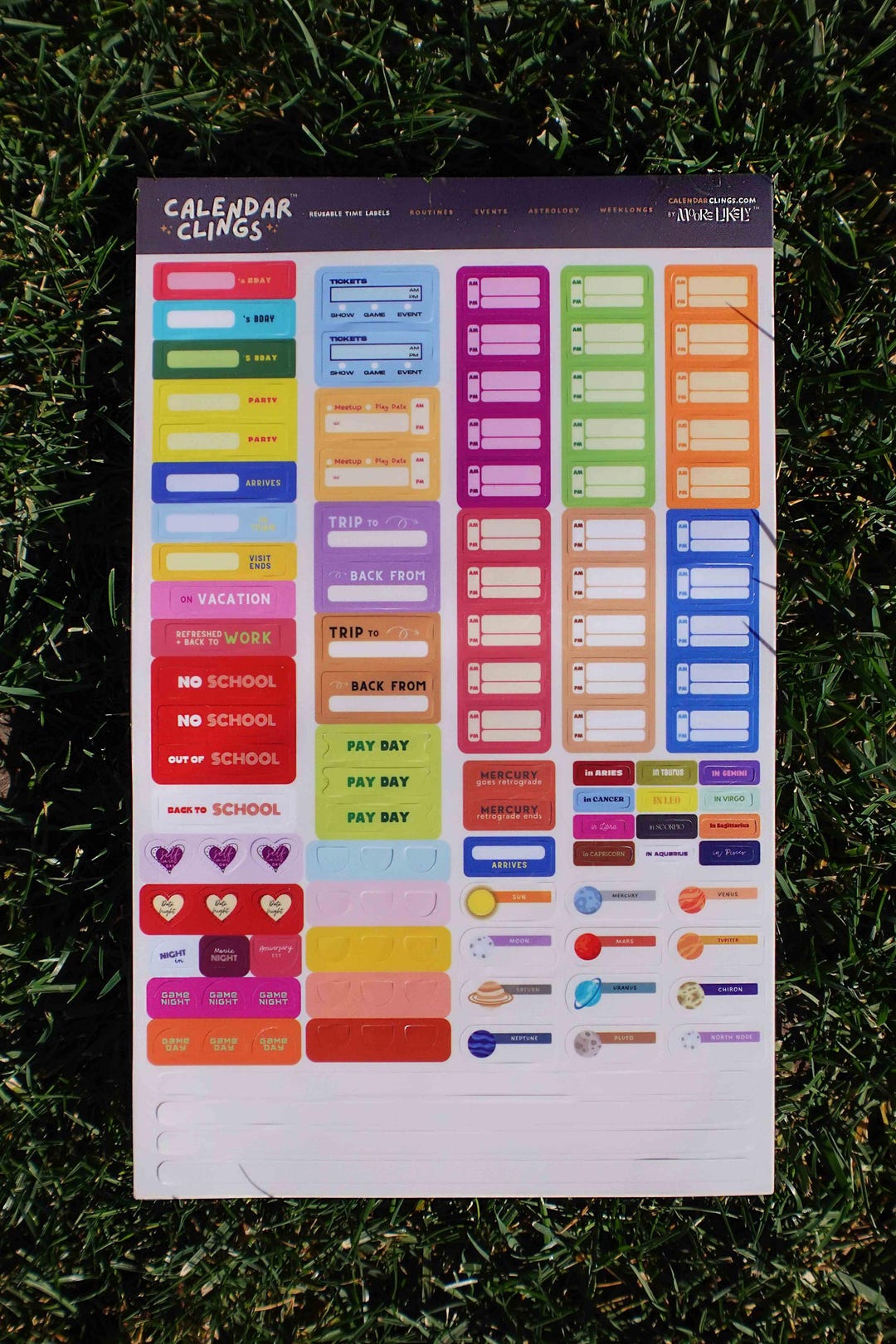 Whiteboard Calendar Labels | Dry Erase Stickers for Routines, Events ...