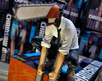 Chainsaw Man Denji Anime Figure Noodle Stopper Statue | Manga Desk Decor & Collectible Otaku Gift | 3D Anime Action Figure Model