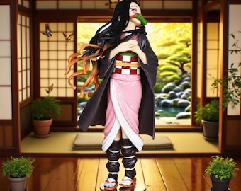 Nezuko Kamado Anime Figure - Demon Slayer Collectible Statue for Room Decor, Hand-Painted Manga Figurine, Birthday Gift for Otaku & Fans
