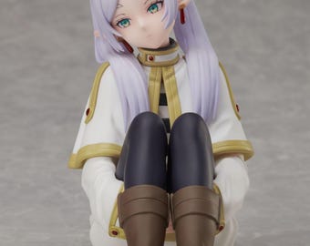 Frieren Sitting Figure - 14cm PVC Anime Statue - Gift for Manga Fans - Frieren Beyond Journey's End Merch - Gamer/Otaku Decoration