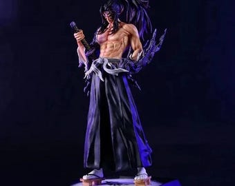 Kokushibo Figure Demon Slayer Upper Moon One Statue, 31cm Anime Collectible, Michikatsu Tsugikuni Action Figure, High Quality Manga Gift