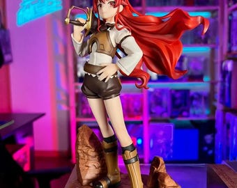Eris Boreas Greyrat Anime-Figur, Jobless Reincarnation PVC-Actionfigur, Schwertkämpferin mit roten Haaren, Geschenk für Anime-Fans, Schreibtischdekoration