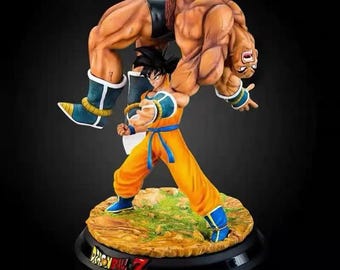 Goku vs Nappa Statue - Dragon Ball Z Action Figure - Iconic Saiyan Saga Battle Scene - Detailed 19cm Anime Collectible - DBZ Gift for Fans