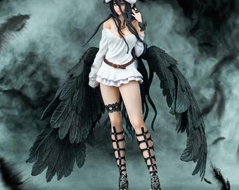 Overlord Albedo Anime Figure 22cm PVC Action Figure Collectible Succubus Winged Demon Statue Room Decor Otaku Gift Manga Model Toy