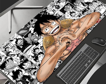 One Piece Luffy Gear 5 Mouse Pad, Sun God Nika Gaming Desk Mat, Anime Mousepad Large, Monkey D Luffy Desk Decor, Gamer Gift, XXL Mouse Pad