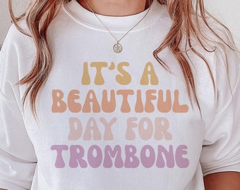 Trombone Shirt, Musician Gift, Musical Instrument, Brass Instrument, Marching band shirts, Marching band Shirt, Music Teacher Shirt