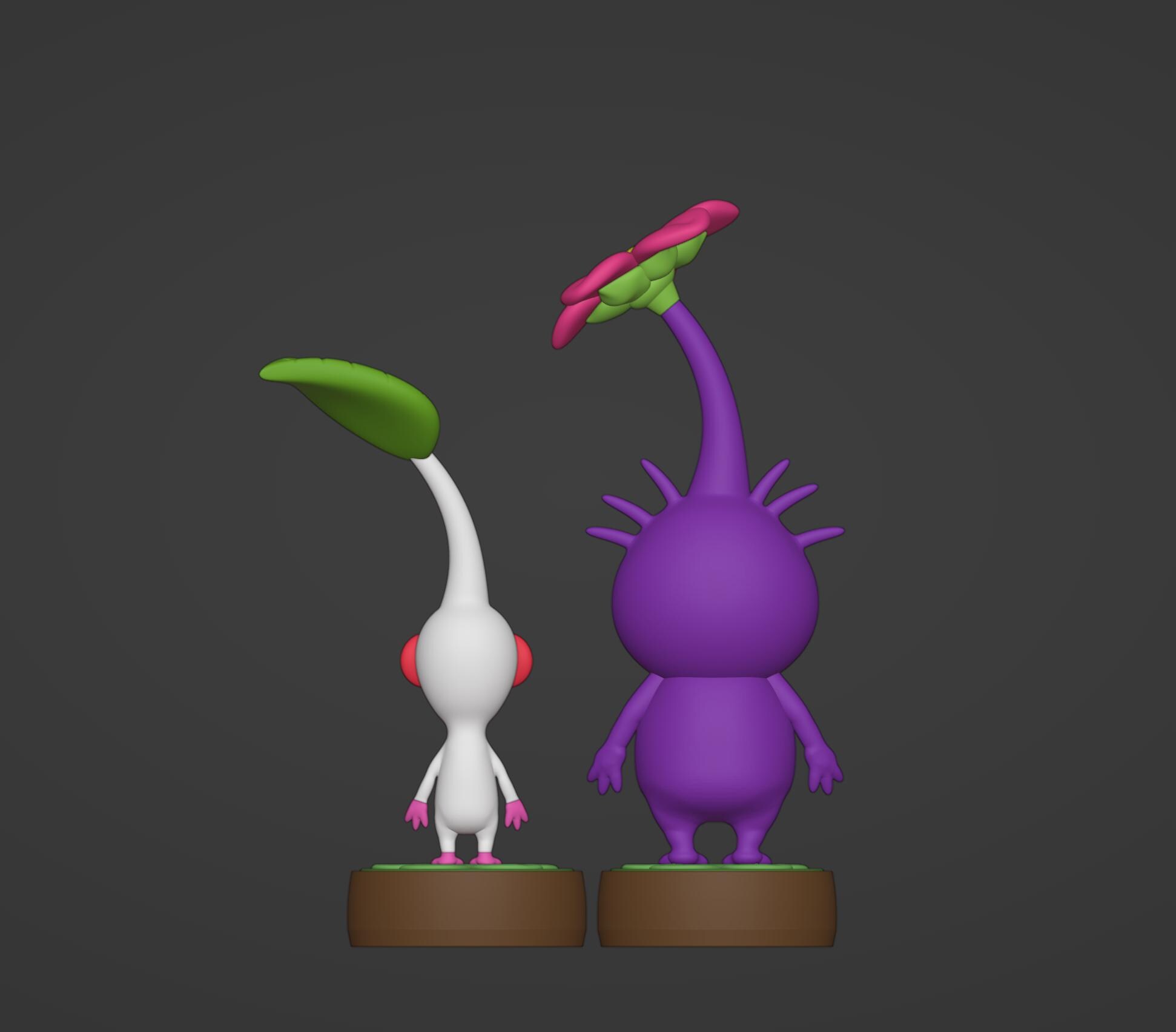 Pikmin Inspired Purple/ White Bundle Set DIGITAL Custom Made STL File ...