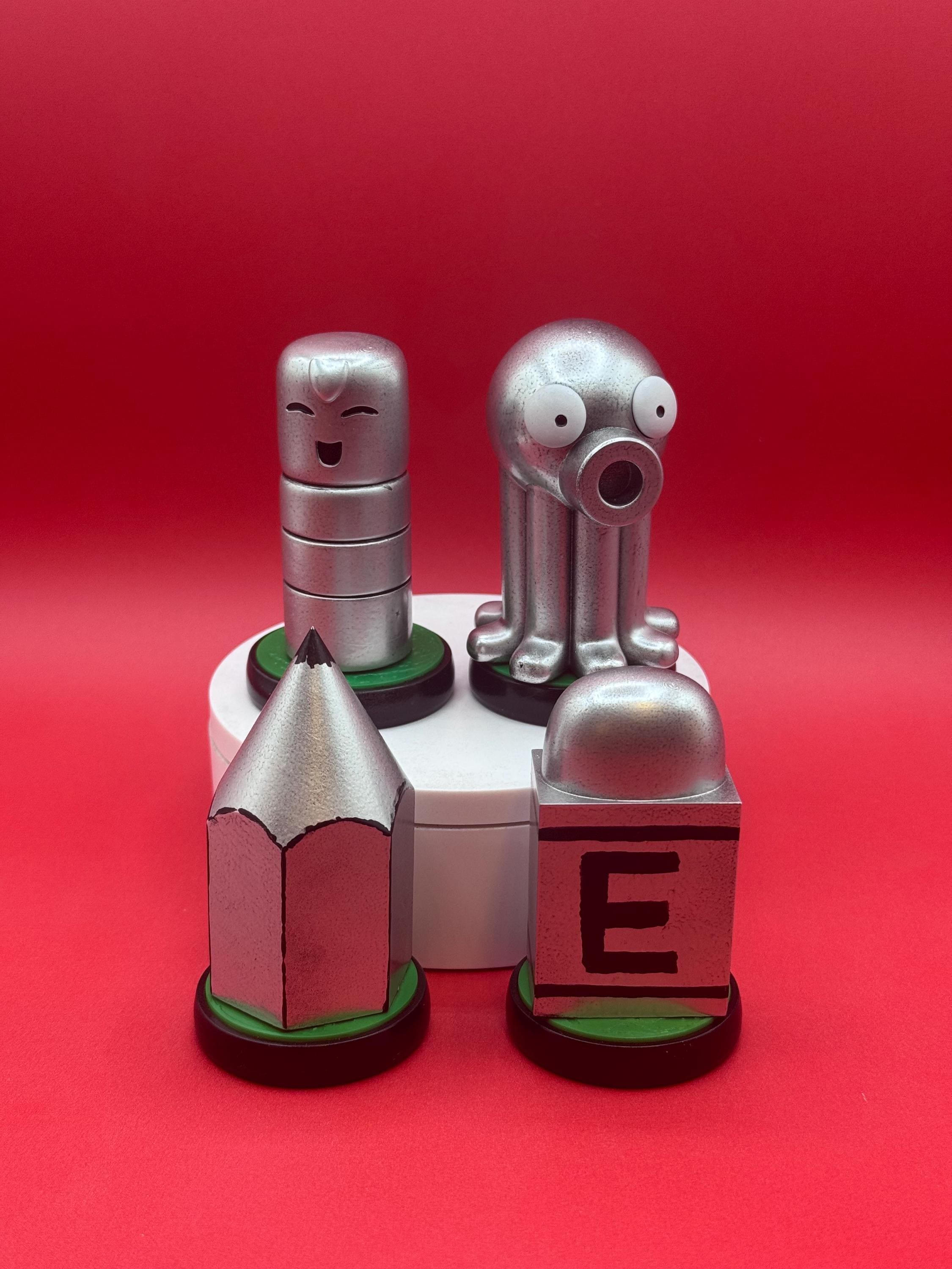 Earthbound/ Mother 2 Inspired Pencil/ Eraser Statue Custom Resin 