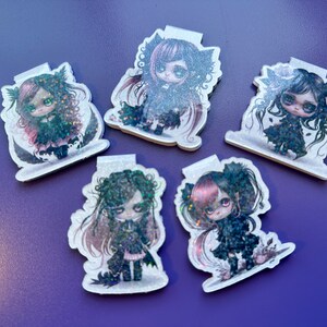 Gothic Emo Chibi Fairy Magnetic Bookmarks