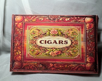 Handmade Interactive Cardstock Cigar Box, Grandpa Keepsake Stash Box